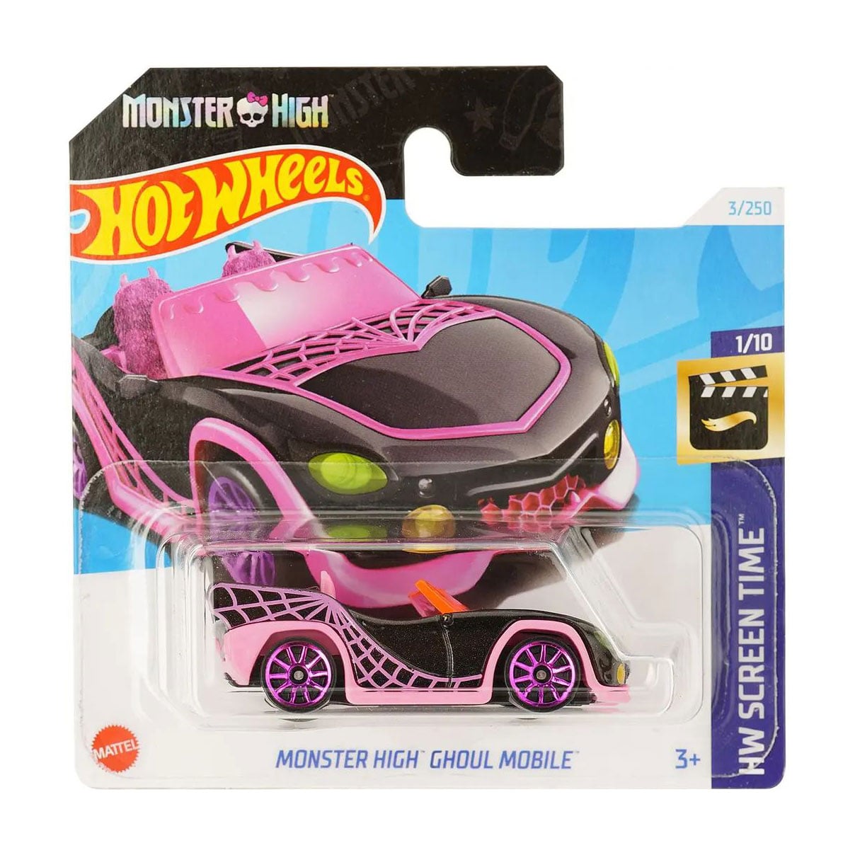 Базовий автомобіль Hot Wheels Monster High Ghoul Mobile, чорно-рожевий, від 3 років, 11*3.5*11 см (5785)